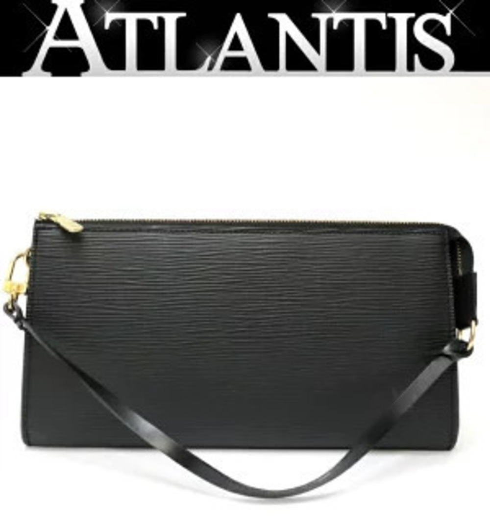 Louis Vuitton Pochette Accessoires Accessory Pouch Clutch Epi Black